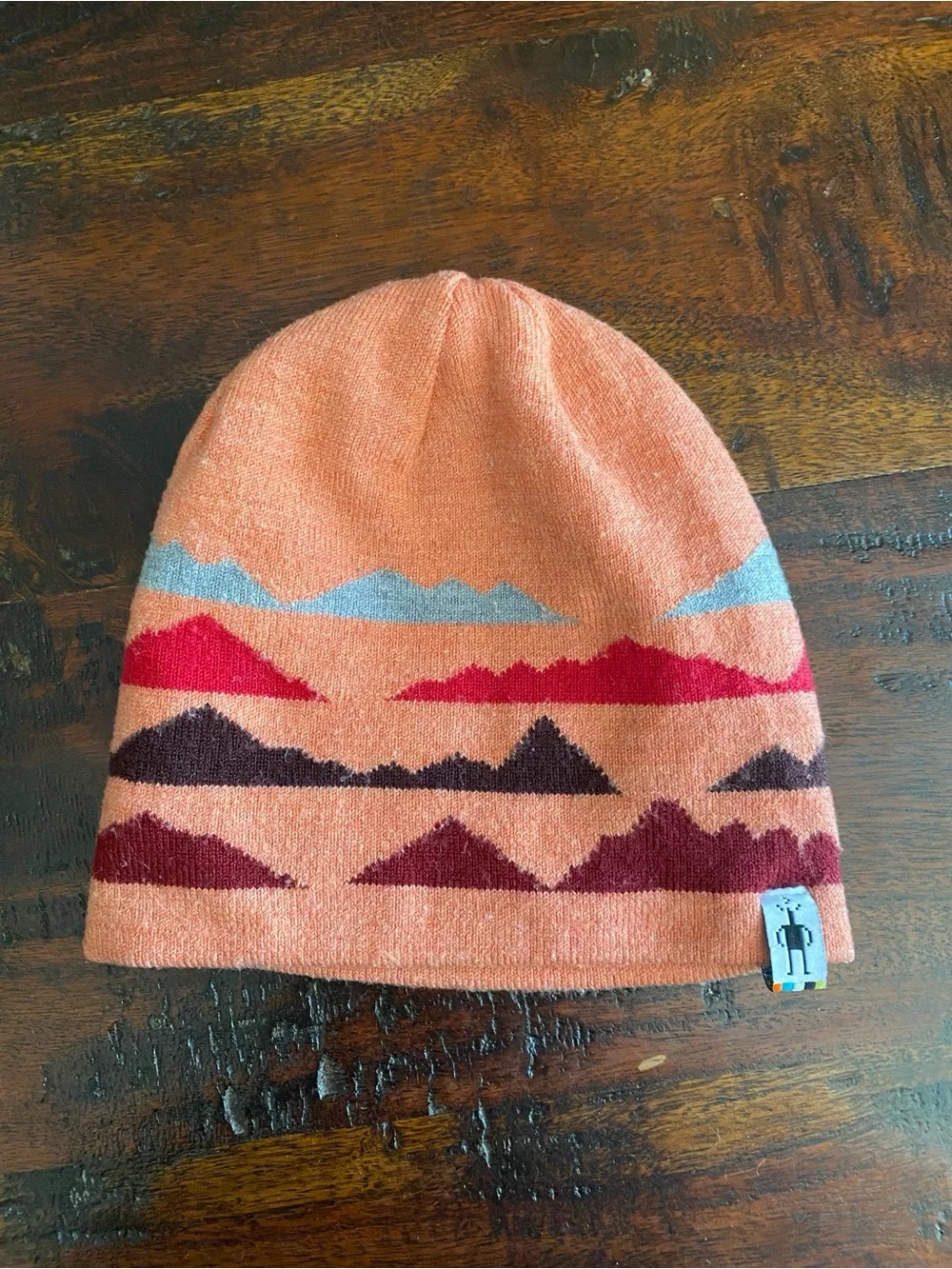 Smartwool Mountain Print Smartwool Hat reversible merino wool size S/M 2-6 years